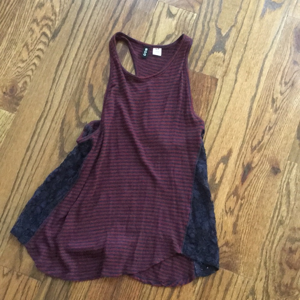 Maroon and navy tank